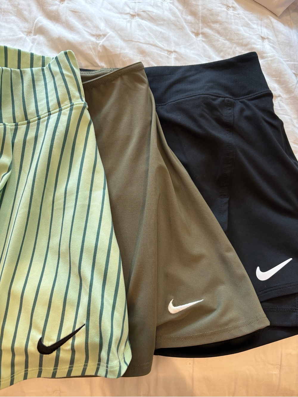 Nike Athletic skorts - Black, Olive, Mint Stripe